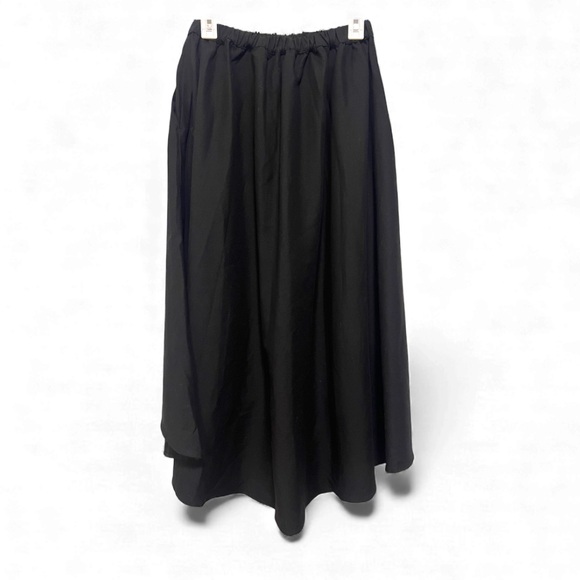 New without tags Enza Costa twill circle hi low midi skirt.  Black 0 / XS - Picture 3 of 7